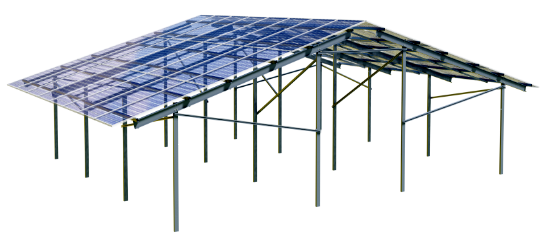 east west oriented photovoltaic structures